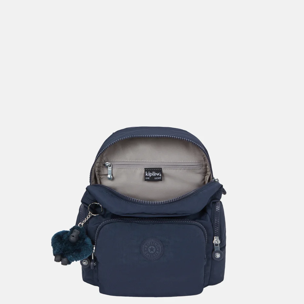 Kipling City Zip rugzak mini blue bleu 2 020427 Blauw